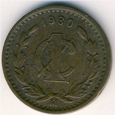 Мексика 1 сентаво 1930 год