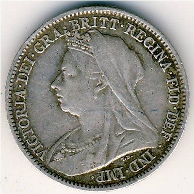 Великобритания 6 пенсов 1898 год