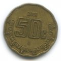 Мексика 50 сентаво 2001 год