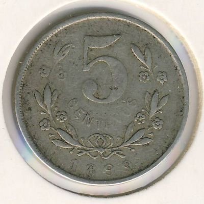 Никарагуа 5 сентаво 1899 год