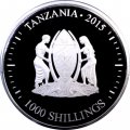Набор из 2 монет Танзания 1000 шиллингов 2015 год - Эволюция времени