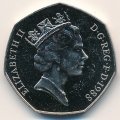 Великобритания 50 пенсов 1988 год