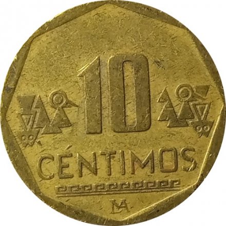 Перу 10 сентимо 2003 год