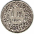 Швейцария 1 франк 1916 год
