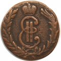 1 копейка 1769 год КМ, сибирская монета Екатерина II (1762 - 1796) - VF