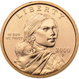 США 1 доллар 2000 год - Сакагавея. Парящий Орёл (P)