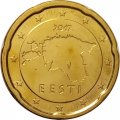 Эстония 20 евроцентов 2017 год UNC
