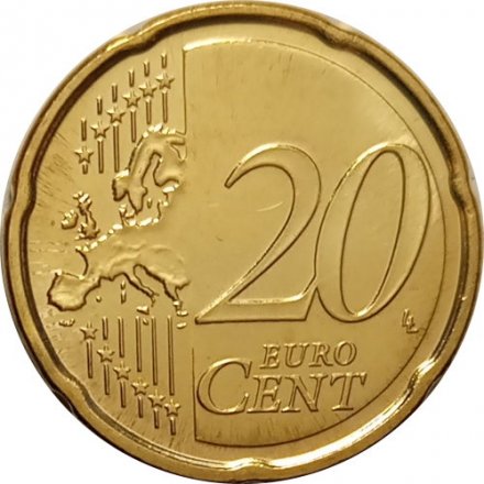 Эстония 20 евроцентов 2017 год UNC