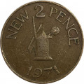 Гернси 2 новых пенса 1971 год - Ветряная мельница