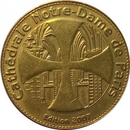 Жетон Собор Парижской Богоматери (Notre-Dame de Paris) 2007 год
