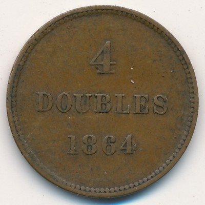 Гернси 4 дубля 1864 год