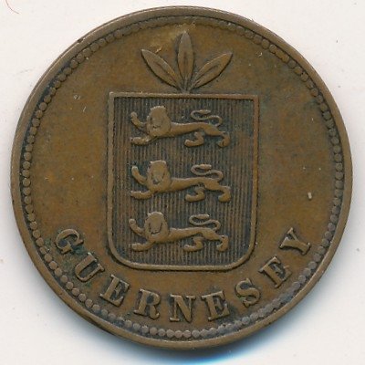 Гернси 4 дубля 1864 год
