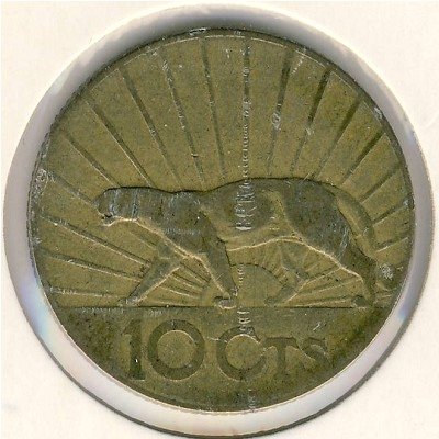 Уругвай 10 сентесимо 1936 год