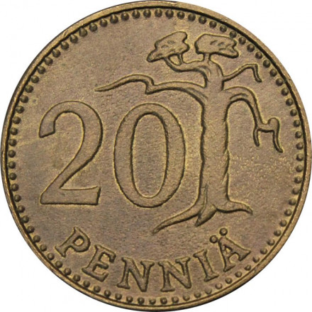 Финляндия 20 пенни 1963 год