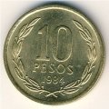 Чили 10 песо 1984 год