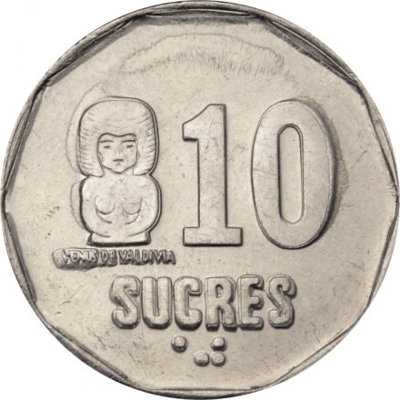 Эквадор 10 сукре 1991 год