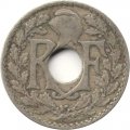 Франция 10 сантимов 1921 год (отверстие в центре)