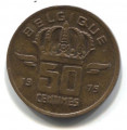Бельгия 50 сантимов 1979 год BELGIQUE