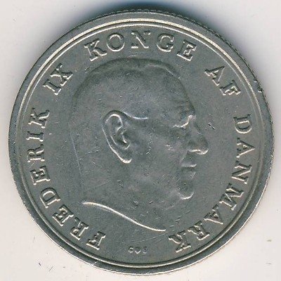 Дания 1 крона 1970 год
