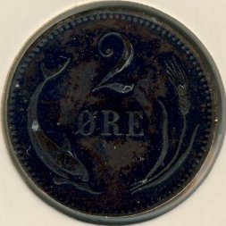 Дания 2 эре 1887 год