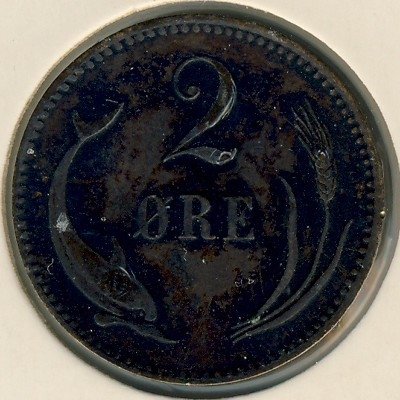 Дания 2 эре 1887 год