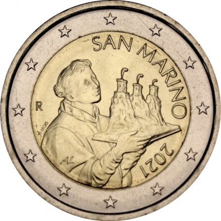Сан-Марино 2 евро 2021 год - Святой Марин