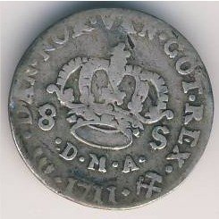 Дания 8 скиллингов 1711 год