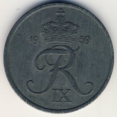 Дания 5 эре 1959 год