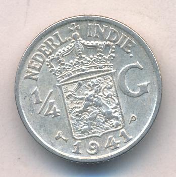 Нидерландская Индия 1/4 гульдена 1941 год