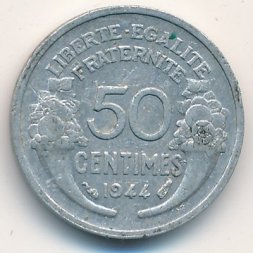 Франция 50 сантимов 1944 год