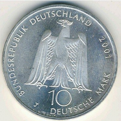 ФРГ 10 марок 2001 год - 200 лет со дня рождения Альберта Лорцинга
