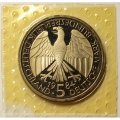 ФРГ 5 марок 1984 год - 150 лет образования немецкого таможенного союза (proof)