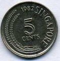Сингапур 5 центов 1982 год