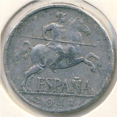 Испания 5 сентимо 1941 год