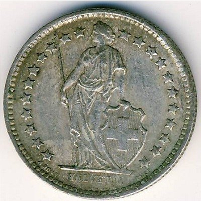 Швейцария 1/2 франка 1964 год