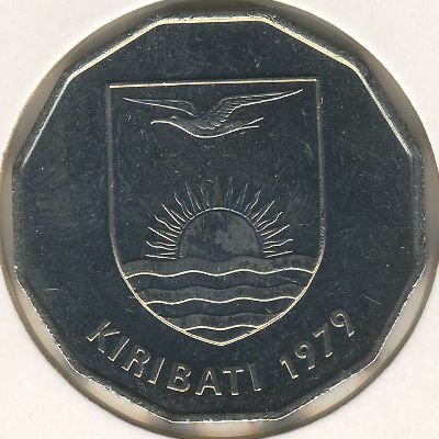 Кирибати 1 доллар 1979 год - Парусное судно (проа)