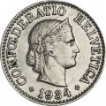 Швейцария 10 раппенов 1934 год