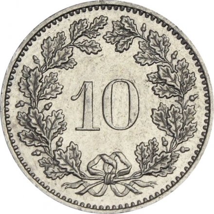 Швейцария 10 раппенов 1934 год