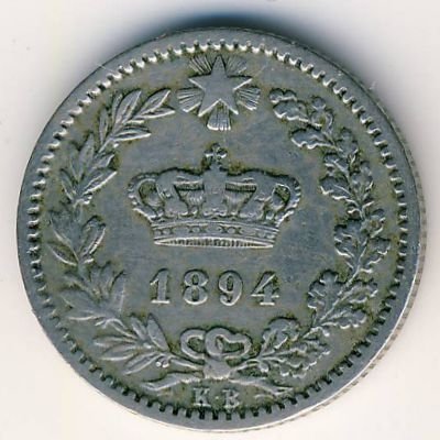 Италия 20 чентезимо 1894 год (KB)