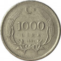 Турция 1000 лир 1991 год