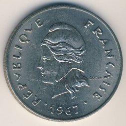 Новая Каледония 50 франков 1967 год