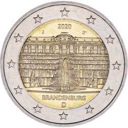 Германия 2 евро 2020 год - Дворец Сан-Суси в Потсдаме (J)