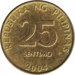 Филиппины 25 сентимо 2004 год