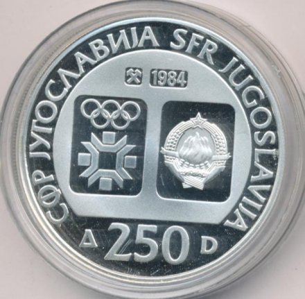 Югославия 250 динаров 1984 год - XIV зимние Олимпийские игры. Иосип Броз Тито