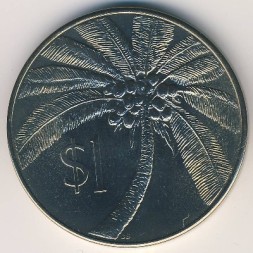 Монета Самоа 1 тала 1974 год - Кокосовая пальма