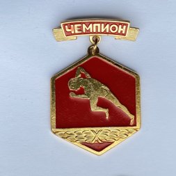 Значок. Комитет по физической культуре и спорту. Москва. 1 место. Чемпион