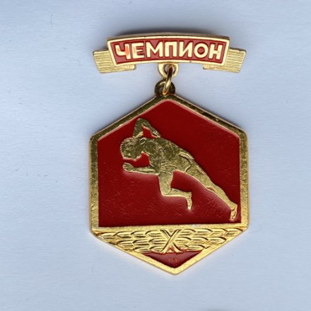 Значок. Комитет по физической культуре и спорту. Москва. 1 место. Чемпион