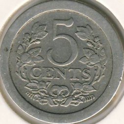 Нидерланды 5 центов 1908 год