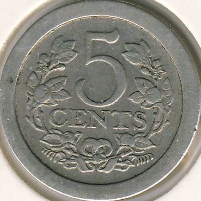 Нидерланды 5 центов 1908 год