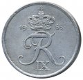 Дания 2 эре 1965 год - Король Фредерик IX (цинк)